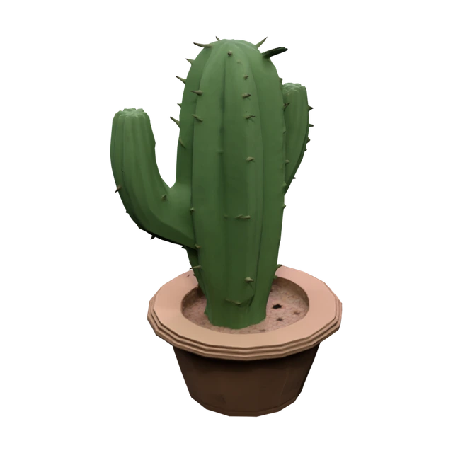 Supplied model preview of Potted cactus.